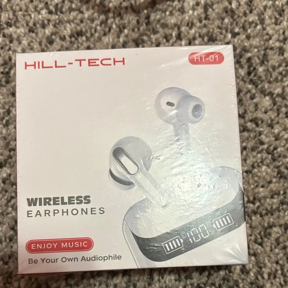 Wireless Earphones - White- Sealed in box.